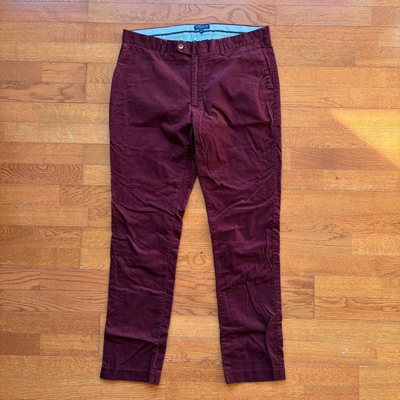 Peter Millar Other - Peter Millar Crown Crafted Corduroy Maroon Pants